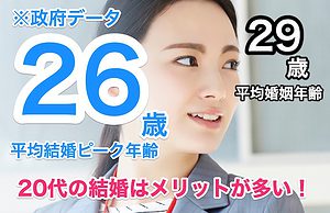 早く結婚したい25歳/26歳/27歳女性必見！メリットが多い20代婚