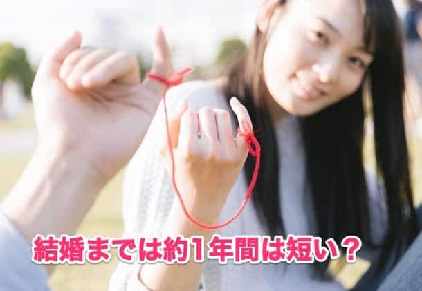 交際までは1ヶ月・結婚までは1年の時間