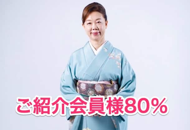 ご紹介入会が80％と多い